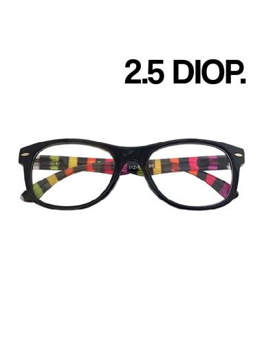 GAFAS ZIPPO LECTURA 31Z-PR1-250 2.5 DIOP. NEGRO Y MULTICOLOR REF.5559  1UD