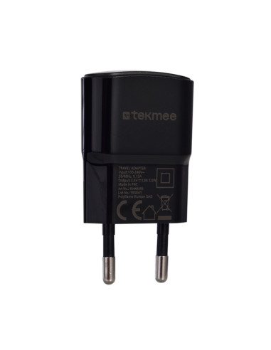 CARGADOR DE PARED USB NEGRO 1X4