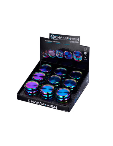 GRINDER CHAMP METALICO RAINBOW DIAMOND 4 PARTES 42 MM 1X9