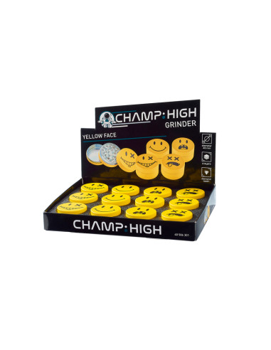 GRINDER PLASTICO CHAMP YELLOW FACE 3 PARTES 40 MM 1X12