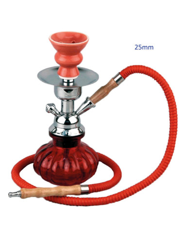 SHISHA SINAI CRISTAL 1 MANGUERA 25CM ROJA