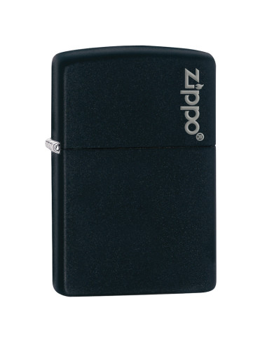 ENCENDEDOR ZIPPO BLACK MATE WITH ZIPPO LOGO