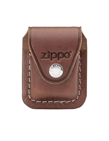 BOLSA ZIPPO DE PIEL MARRÓN CLIP 1UD