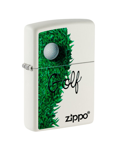 ENCENDEDOR ZIPPO GOLF DESIGN WHITE MATTE