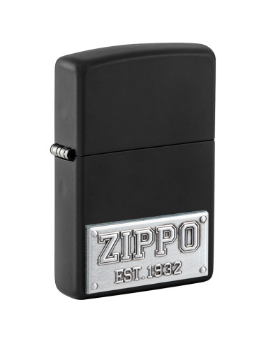 ENCENDEDOR ZIPPO BLACK MATTE LICENSE PLATE