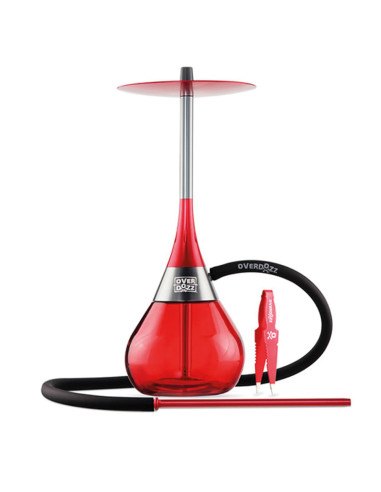 SHISHA OVERDOOZ HOOKAH 1 MANGUERA 50CM ROJA