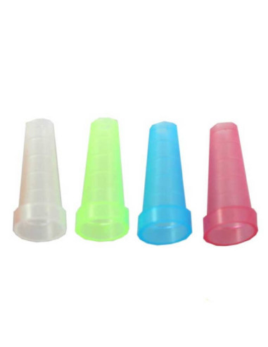 BOQUILLA PARA SHISHA PVC DESECHABLE COLOR SURTIDO 3.7x0.7x1.5 BOLSA 100UDS.