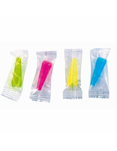 BOQUILLA PARA SHISHA DESECHABLE PEQUEÑA  COLOR SURTIDO 3.5CMX1CM BOLSA 100UDS