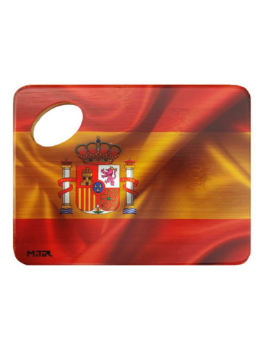 TABLA DE MEZCLA BAMBÚ BANDERA ESPAÑA 15X20CM