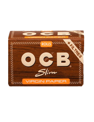 PAPEL OCB ROLLS SLIM + TIPS VIRGIN 1X16