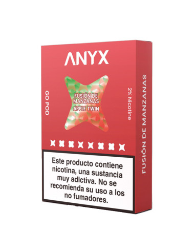 PACK 3 CARTUCHOS X 700 PUFF APPLE TWIN (2.100 PUFF) ANYX