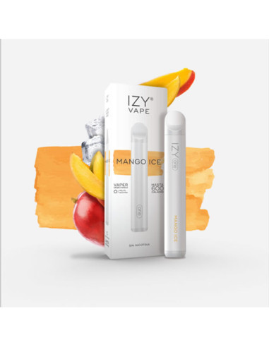 CIGARRILLO ELECTRICO DESECHABLE IZY VAPE MANGO 600 PUFFS SIN NICOTINA