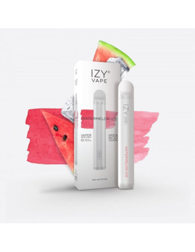 CIGARRILLO ELECTRICO DESECHABLE IZY VAPE WATERMELON ICE 600 PUFFS SIN NICOTINA