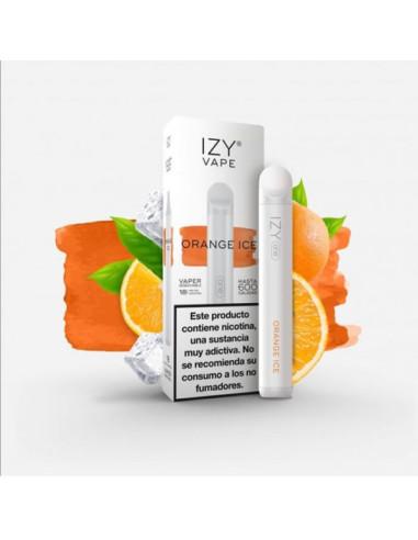 CIGARRILLO ELECTRICO DESECHABLE IZY VAPE ORANGE ICE 600 PUFFS 2%