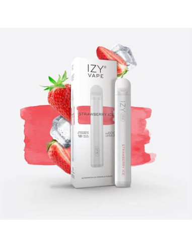 CIGARRILLO ELECTRICO DESECHABLE IZY VAPE STRAWBERRY ICE 600 PUFFS 2% TPD