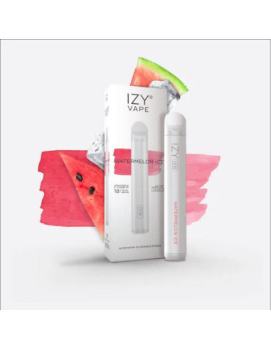 CIGARRILLO ELECTRICO DESECHABLE IZY VAPE WATERMELON ICE 600 PUFFS 2% TPD