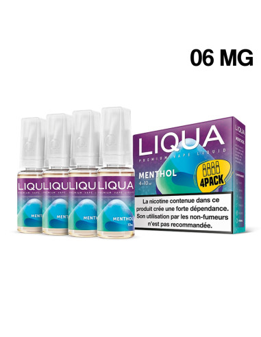 ELIQUID LIQUA MENTHOL PACK 4 06MG 10ML