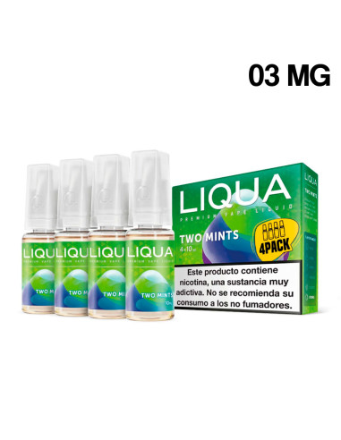 ELIQUID LIQUA TWO MINTS  PACK 4 03MG 10ML