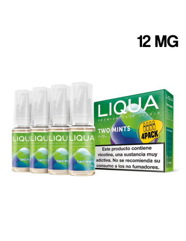 ELIQUID LIQUA TWO MINTS  PACK 4 12MG 10ML