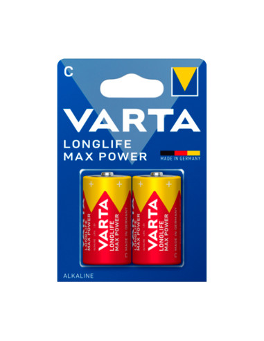 PILA ALCALINA LONGLIFE POWER C LR14 VARTA TENSION 1.5 V 1X10 BLISTER DE 2 PILAS