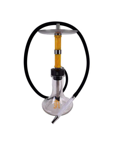 SHISHA ANIMALESYS BLACK ANT 39CM AMARILLA  + BASE