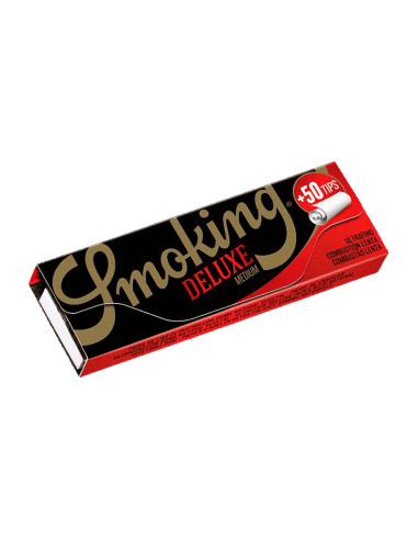 PAPEL SMOKING 1 1/4 + TIPS BLACK DE LUXE 1X24