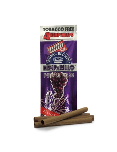 PAPEL DE FUMAR SABORES BLUNT HEMPARILLO PURPLE HAZE XXL (UVA Y CANANABIS) 25X2