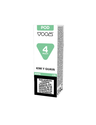 RECARGA CÁPSULA VOOM 4 MULTI POOD 20 MG KIWI Y GUAVA