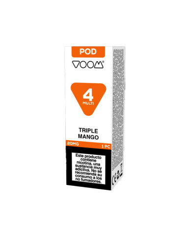 RECARGA CÁPSULA VOOM 4 MULTI POOD 20 MG TRIPLE MANGO