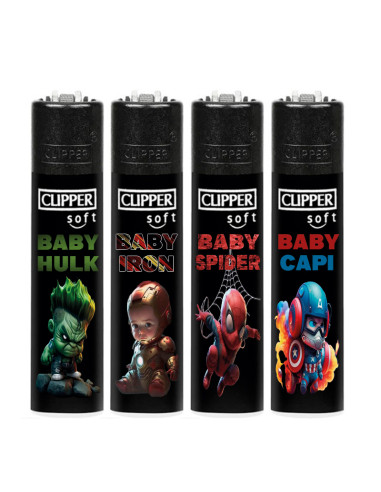 ENCENDEDOR CLIPPER PERSONALIZADO BABY SUPER HEROES 1 1X48