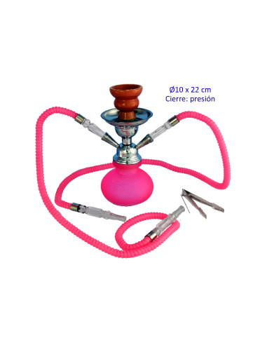 SHISHA PUMPKIN 2 MANGUERAS 24CM ROSA