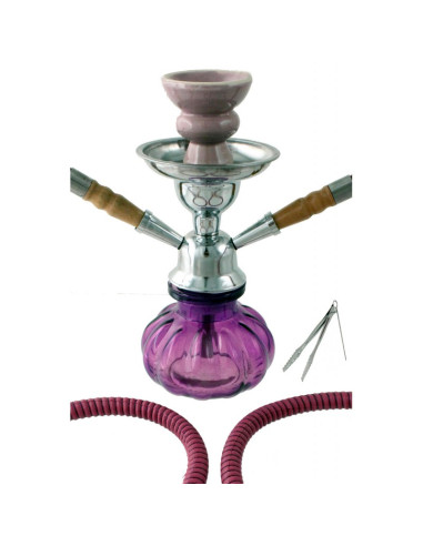 SHISHA PUMPKIN 2 MANGUERAS 25CM. MORADA