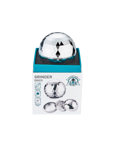 GRINDER METALICO CHAMP SILVER DISCO 3 PARTES 6,5 CM. 1X1