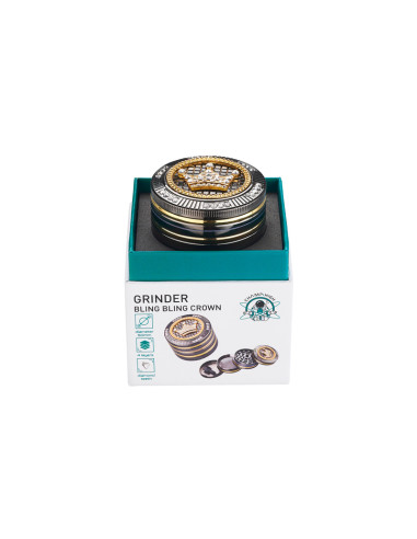 GRINDER METALICO CHAMP BLING BLING CROWN  4 PARTES 5 CM. 1X1