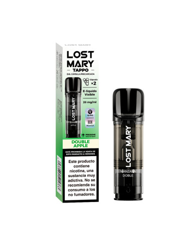 RECARGA TAPPO LOST MARY KIT DOUBLE APPLE (2 CARTUCHOS)