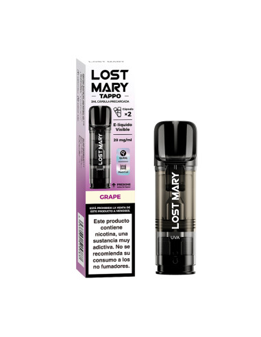 RECARGA TAPPO LOST MARY KIT GRAPE (2 CARTUCHOS)