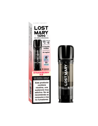 RECARGA TAPPO LOST MARY KIT STRAWBERRY ICE (2 CARTUCHOS)