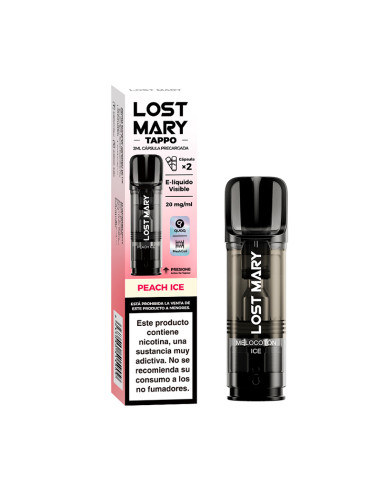 RECARGA TAPPO LOST MARY KIT PEACH ICE (2 CARTUCHOS)