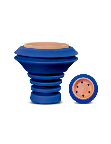 CAZOLETA CLAY TOP SILICONA Y BARRO Ø7CM CERAMICA  Ø10CM SILICONA AZUL 1UD