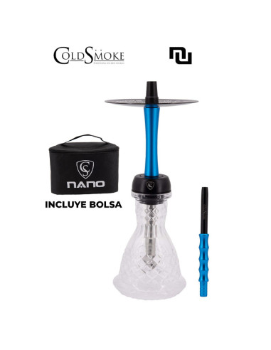 SHISHA COLD SMOKE NANO SEA BLUE + BASE 18CM