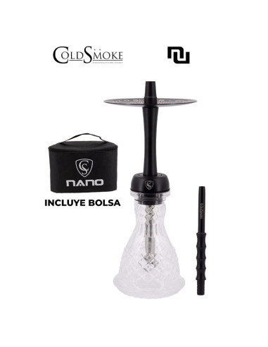 SHISHA COLD SMOKE NANO SEA BLACK + BASE 18CM