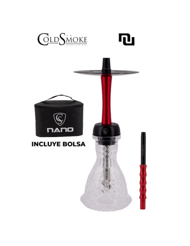 SHISHA COLD SMOKE NANO SEA RED + BASE 18CM