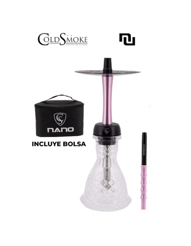 SHISHA COLD SMOKE NANO SEA PURPLE + BASE 18CM