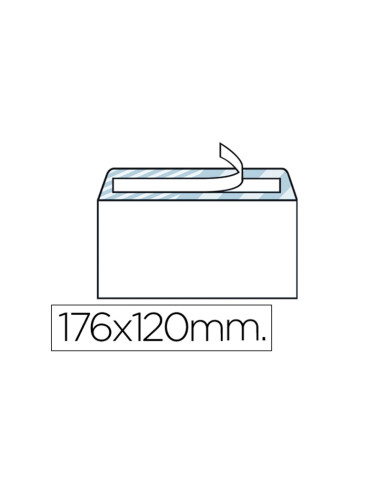 SOBRES LIDERPAPEL N. 9 COMERCIAL NORMALIZADO TIRA SILICONA 120X176.MM BLANCOS 1X500