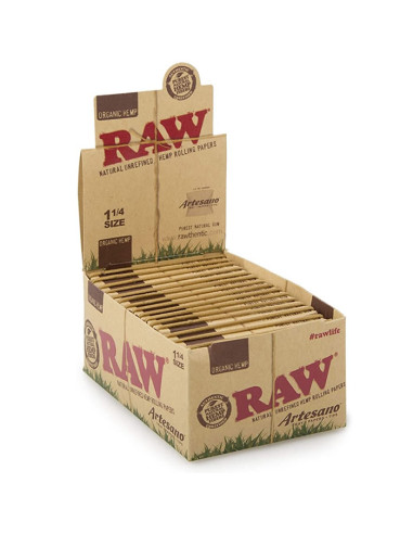 PAPEL RAW ARTESANO ORGANICO CIERRE MAGNETICO KING SIZE + TIPS 1X15