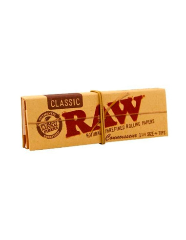 PAPEL RAW CONNOISSEUR 1 1/4 + TIPS 1X24