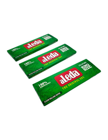 PAPEL ALEDA TRANSPARENTE VERDE KING SIZE 110 MM 1X20