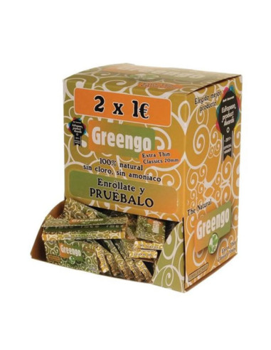 PAPEL GREENGO Nº8 70MM EXTRA FINO EXPOSITOR  2X1€ 1X100