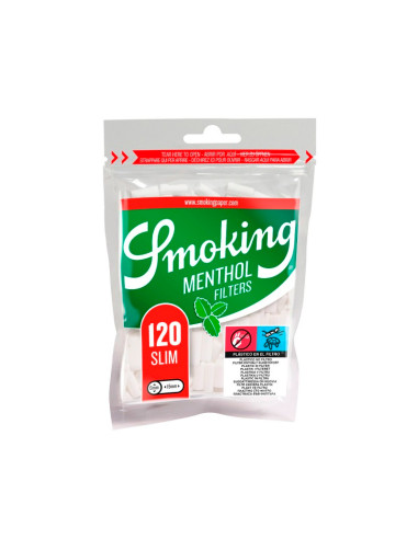 FILTROS SMOKING CLASSIC MENTHOL VERDE 6MM 1X10