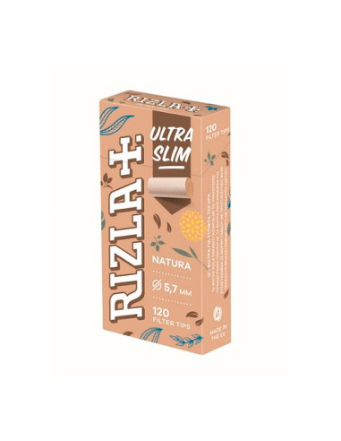 FILTROS RIZLA ULTRA SLIM 5.7MM CAJITA NATURA 120UDS 1X20